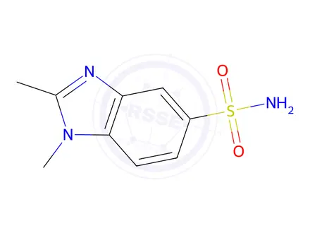 Chemical structure of 1,2-Dimethyl-1H-benzo[d]imidazole-5-sulfonamide