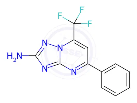 Chemical structure of 5-PHENYL-7-TRIFLUOROMETHYL-[1,2,4]TRIAZOLO[1,5-A]-PYRIMIDIN-2-YLAMINE