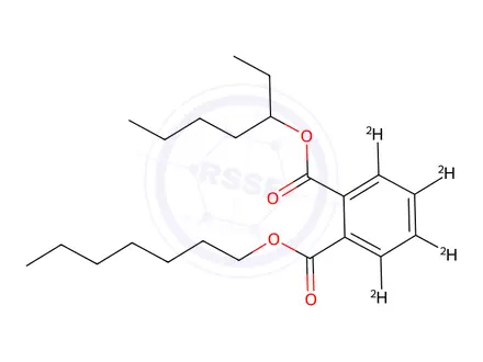 Chemical structure of n-Heptyl 1-Ethylpentyl Phthalate-d4