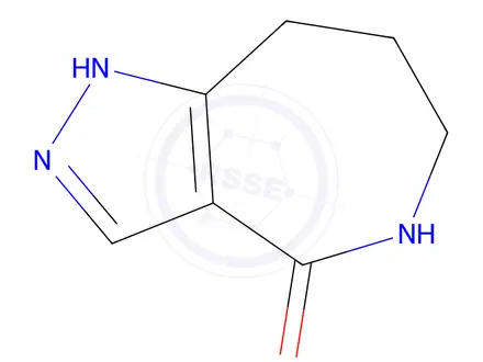 Chemical structure of 1H,4H,5H,6H,7H,8H-pyrazolo[4,3-c]azepin-4-one