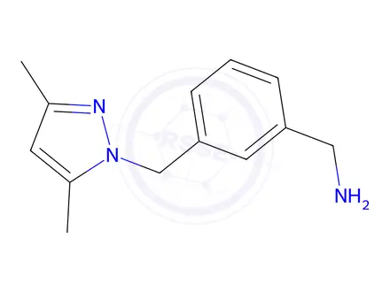 Chemical structure of (3-((3,5-Dimethyl-1h-pyrazol-1-yl)methyl)phenyl)methanamine