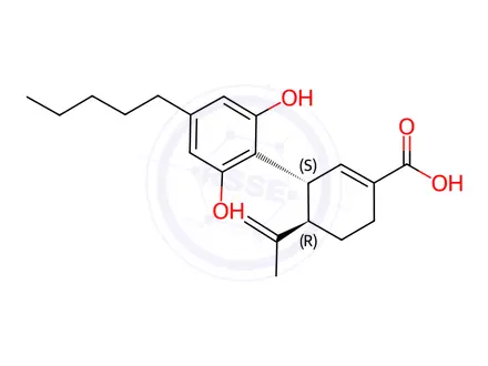 Chemical structure of (3R-trans)-Cannabidiol-7-oic Acid