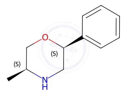 Chemical structure of (2S,5S)-5-methyl-2-phenylmorpholine