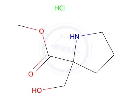 Chemical structure of Methyl 2-(hydroxymethyl)pyrrolidine-2-carboxylate hydrochloride