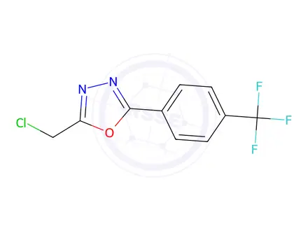 Chemical structure of 2-(Chloromethyl)-5-[4-(trifluoromethyl)phenyl]-1,3,4-oxadiazole