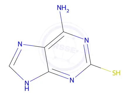 Chemical structure of 6-Amino-3,7-dihydro-2h-purine-2-thione