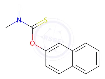 Chemical structure of O-(Naphthalen-2-yl) dimethylcarbamothioate