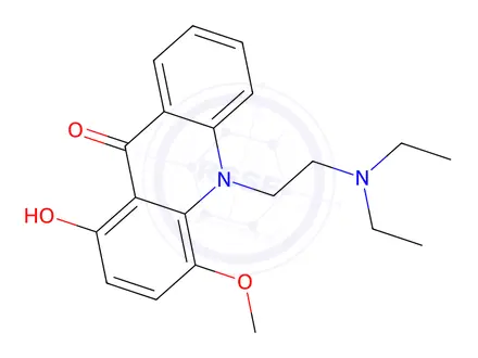 Chemical structure of 10-(2-(Diethylamino)ethyl)-1-hydroxy-4-methoxy-9(10H)-acridinone