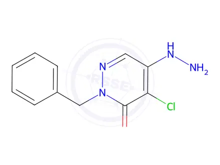 Chemical structure of 2-Benzyl-4-chloro-5-hydrazinylpyridazin-3(2H)-one