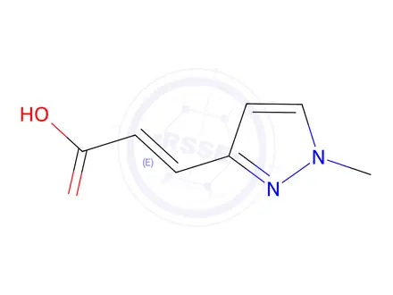Chemical structure of (2E)-3-(1-methyl-1H-pyrazol-3-yl)acrylic acid