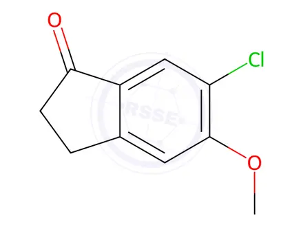 Chemical structure of 6-Chloro-5-methoxy-indan-1-one