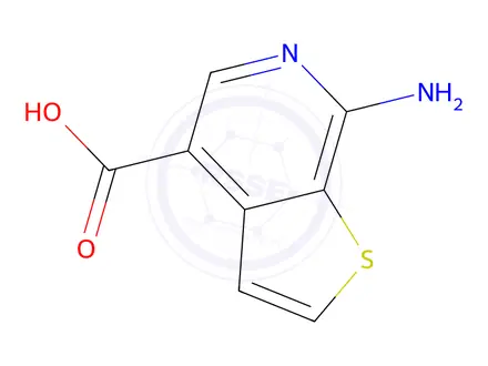 Chemical structure of 7-aminothieno[2,3-c]pyridine-4-carboxylic acid