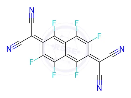 Chemical structure of 2,2'-(1,3,4,5,7,8-Hexafluoro-2,6-naphthalenediylidene)bis-propanedinitrile