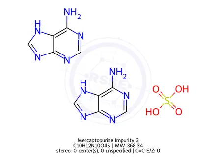 Chemical structure of Mercaptopurine Impurity 3
