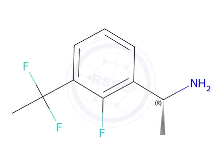 Chemical structure of (R)-1-(3-(1,1-Difluoroethyl)-2-fluorophenyl)ethanamine