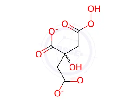 Chemical structure of Hydroxycitric Acid TriPotassium Salt Monohydrate