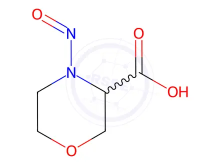 Chemical structure of 4-nitrosomorpholine-3-carboxylic acid
