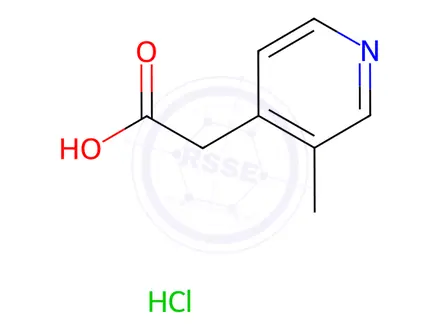 Chemical structure of 2-(3-methylpyridin-4-yl)acetic acid hydrochloride