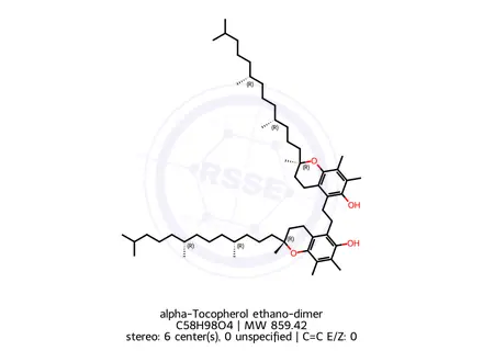 Chemical structure of alpha-Tocopherol ethano-dimer