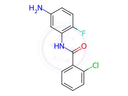 Chemical structure of N-(5-Amino-2-fluorophenyl)-2-chlorobenzamide