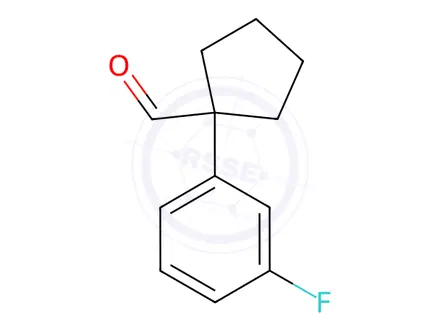 Chemical structure of 1-(3-fluorophenyl)cyclopentanecarbaldehyde