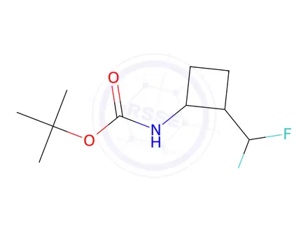 Chemical structure of Tert-butyl (2-(difluoromethyl)cyclobutyl)carbamate