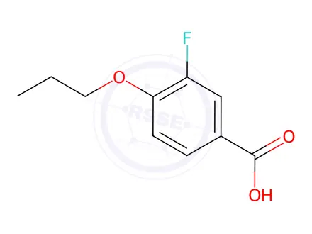 Chemical structure of 3-Fluoro-4-propoxybenzoic acid