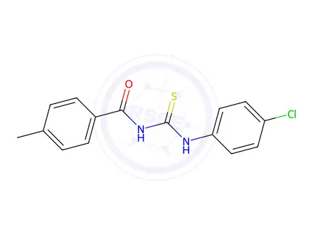 Chemical structure of 1-(4-chlorophenyl)-3-(4-methylbenzoyl)thiourea