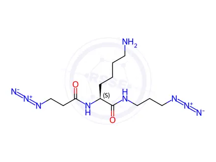 Chemical structure of (S)-6-Amino-2-(3-azidopropanamido)-N-(3-azidopropyl)hexanamide