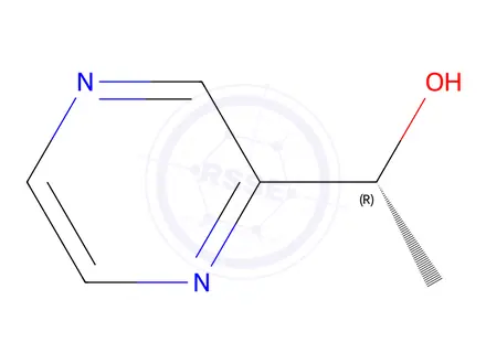 Chemical structure of (1R)-1-(pyrazin-2-yl)ethan-1-ol