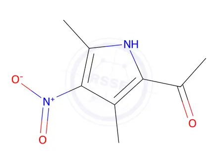Chemical structure of Ethanone, 1-(3,5-dimethyl-4-nitro-1H-pyrrol-2-yl)-(9CI)