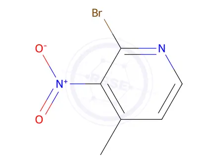 Chemical structure of 2-bromo-4-methyl-3-nitro-pyridine
