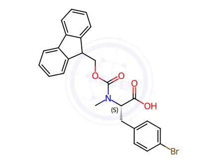 Chemical structure of Fmoc-N-Me-Phe(4-Br)-OH