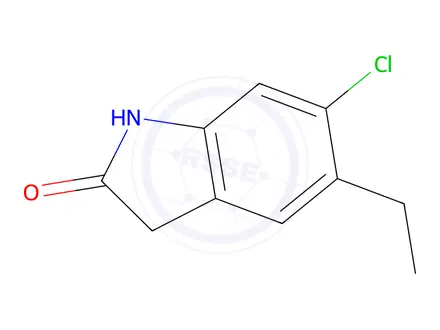Chemical structure of 6-chloro-5-ethylindolin-2-one
