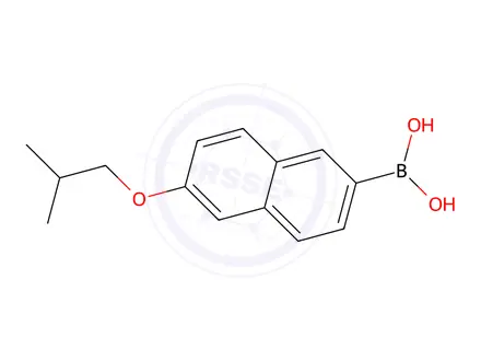Chemical structure of (6-Isobutoxynaphthalen-2-yl)boronic acid