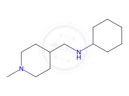 Chemical structure of N-((1-methylpiperidin-4-yl)methyl)cyclohexanamine
