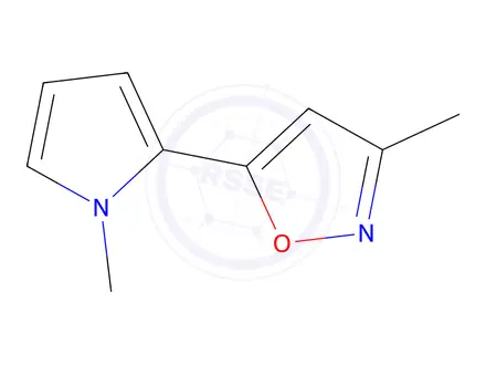 Chemical structure of 3-Methyl-5-(1-methyl-1H-pyrrol-2-yl)isoxazole