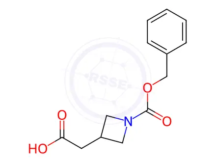 Chemical structure of 2-{1-[(benzyloxy)carbonyl]azetidin-3-yl}acetic acid