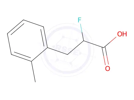 Chemical structure of 2-fluoro-3-(2-methylphenyl)propanoic acid