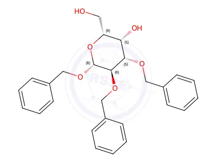 Chemical structure of 1-2-3-Tri-O-benzyl-β-D-galactopyranoside