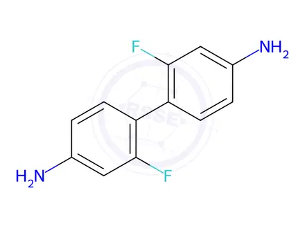 Chemical structure of 4,4'-Diamino-2,2’-difluorobiphenyl