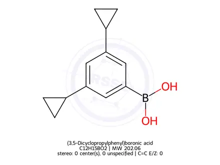 Chemical structure of (3,5-Dicyclopropylphenyl)boronic acid