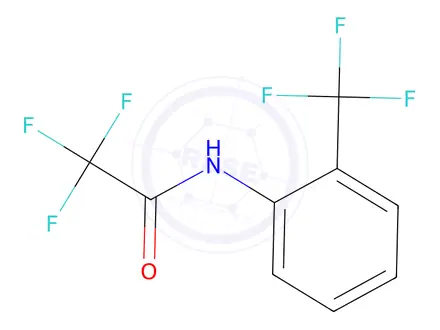 Chemical structure of AcetaMide, 2,2,2-trifluoro-N-[2-(trifluoroMethyl)phenyl]-