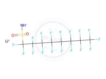 Chemical structure of Perfluorooctanesulfonamide lithium salt (1:1)