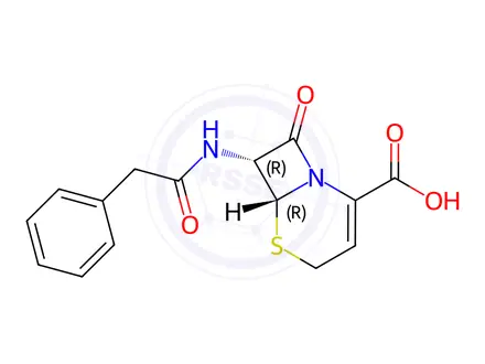 Chemical structure of Ceftizoxime PNCA Impurity