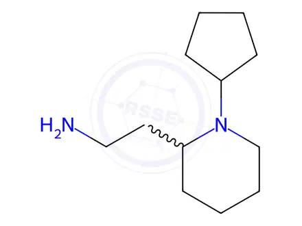 Chemical structure of 2-(1-Cyclopentylpiperidin-2-yl)ethan-1-amine