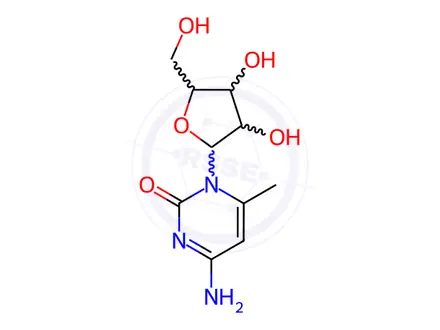 Chemical structure of Cytidine, 6-methyl-(8CI,9CI)