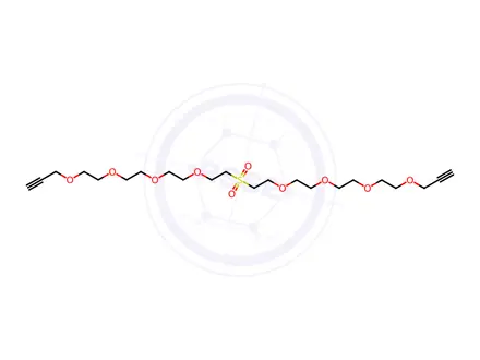 Chemical structure of 1,1'-Sulfonylbis(3,6,9,12-tetraoxapentadec-14-yne)