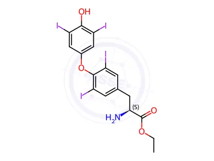 Chemical structure of Thyroxine Ethyl Ester