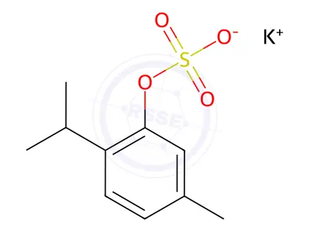 Chemical structure of Thymol sulfate potassium salt